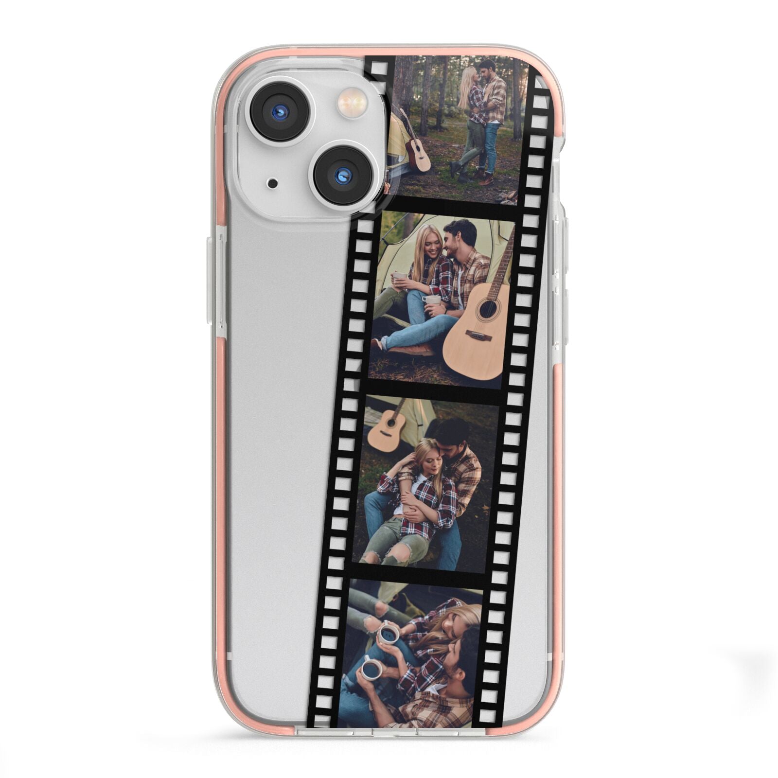 Personalised Camera Film Photo iPhone 13 Mini TPU Impact Case with Pink Edges