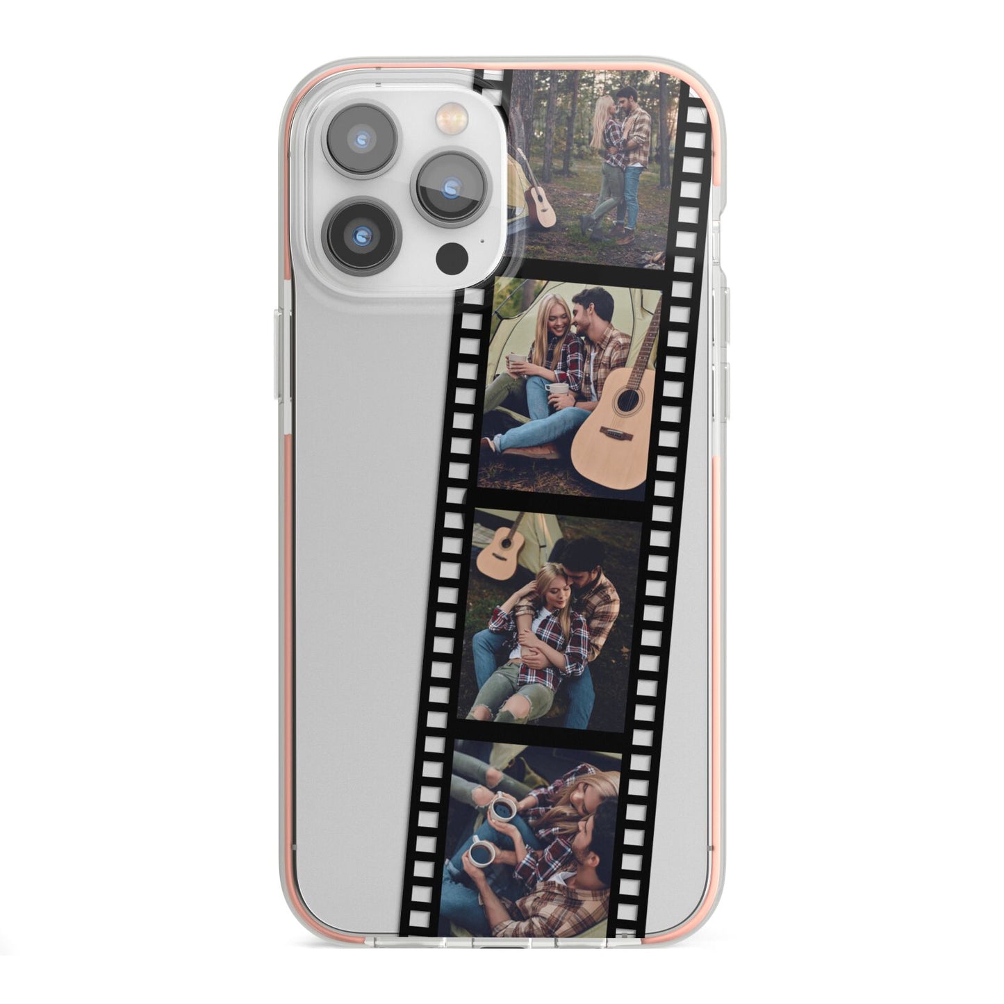 Personalised Camera Film Photo iPhone 13 Pro Max TPU Impact Case with Pink Edges