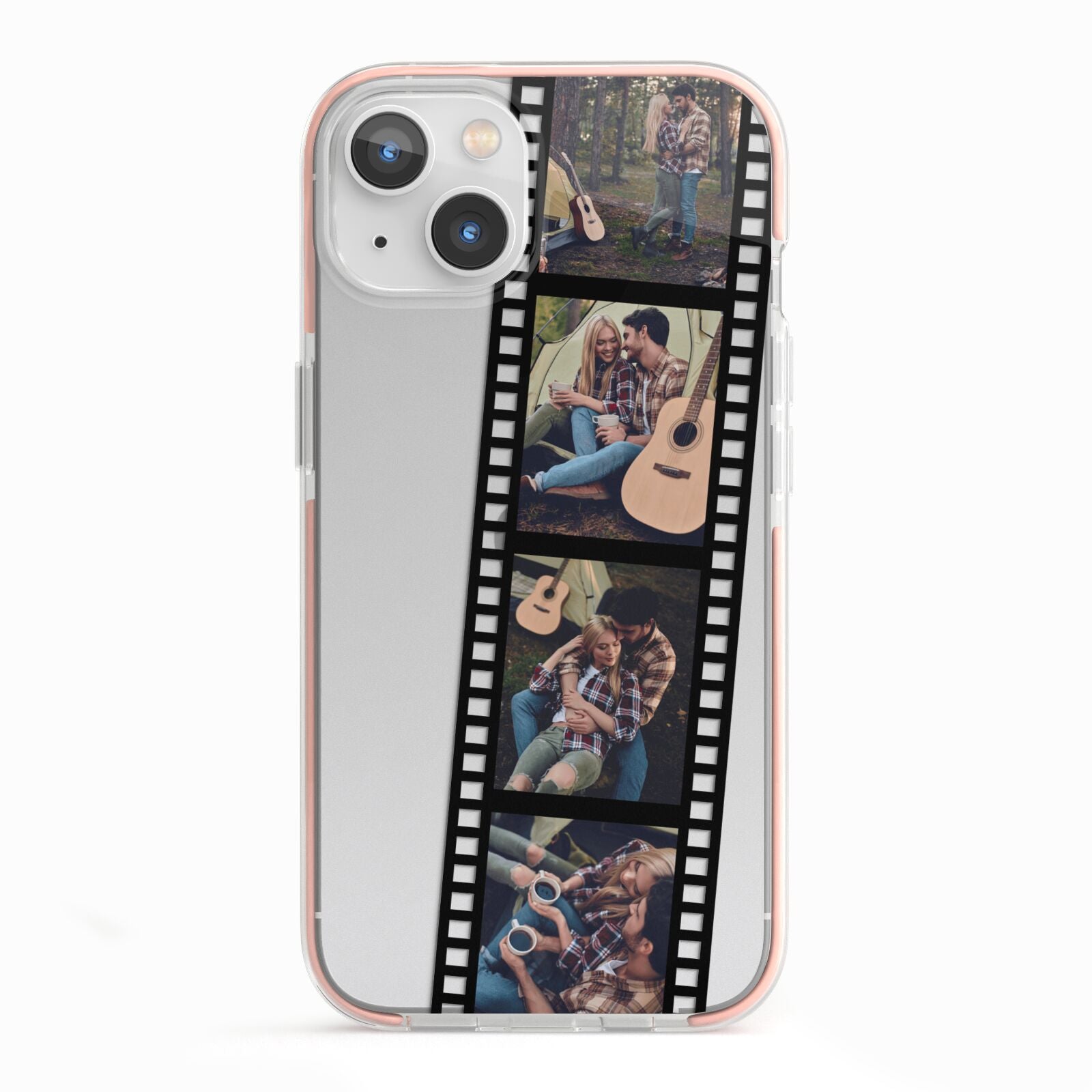 Personalised Camera Film Photo iPhone 13 TPU Impact Case with Pink Edges