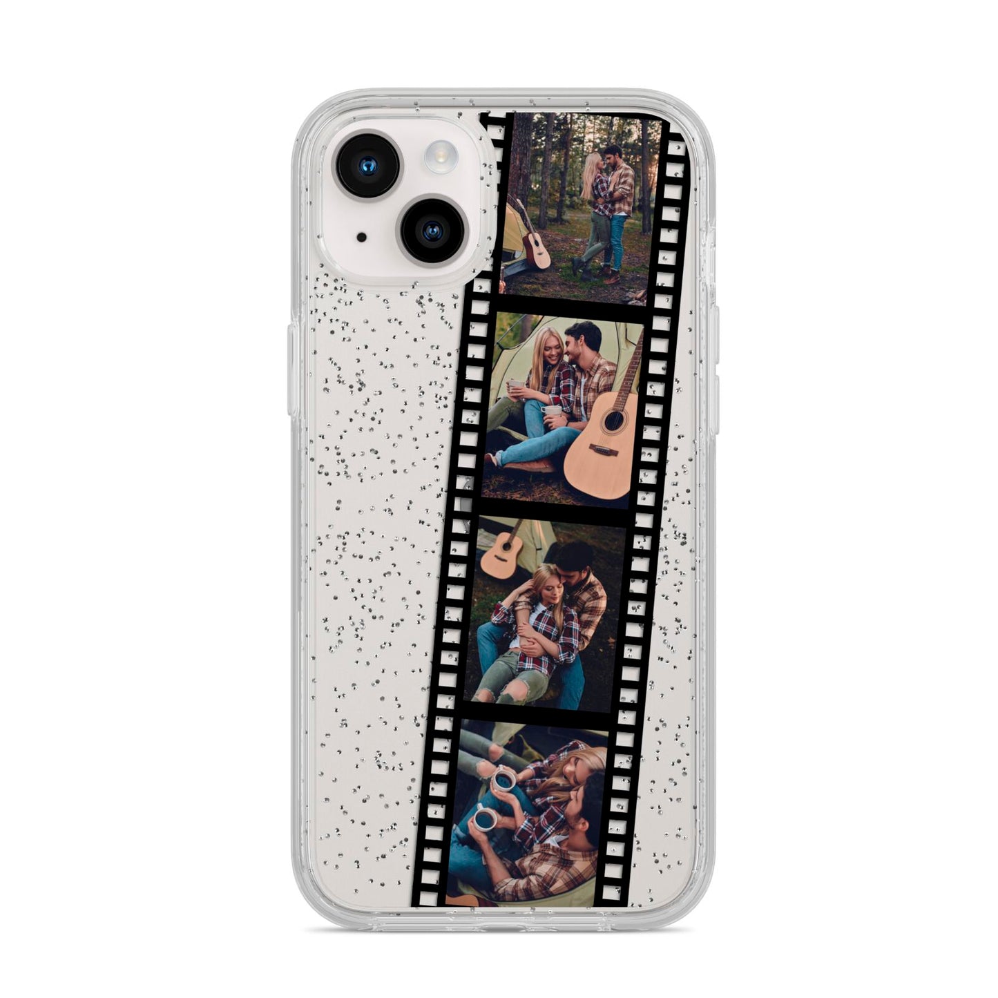 Personalised Camera Film Photo iPhone 14 Plus Glitter Tough Case Starlight