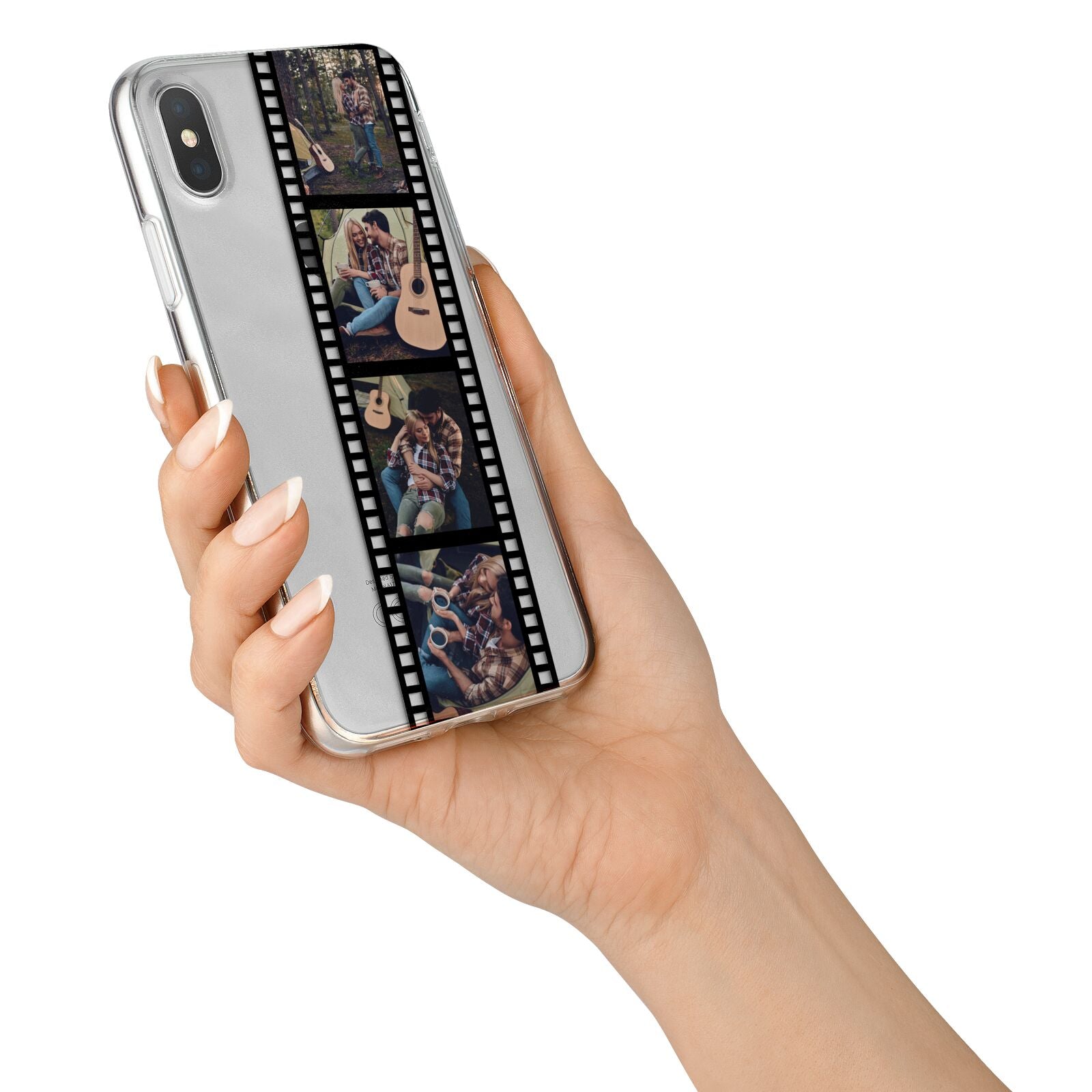 Personalised Camera Film Photo iPhone X Bumper Case on Silver iPhone Alternative Image 2