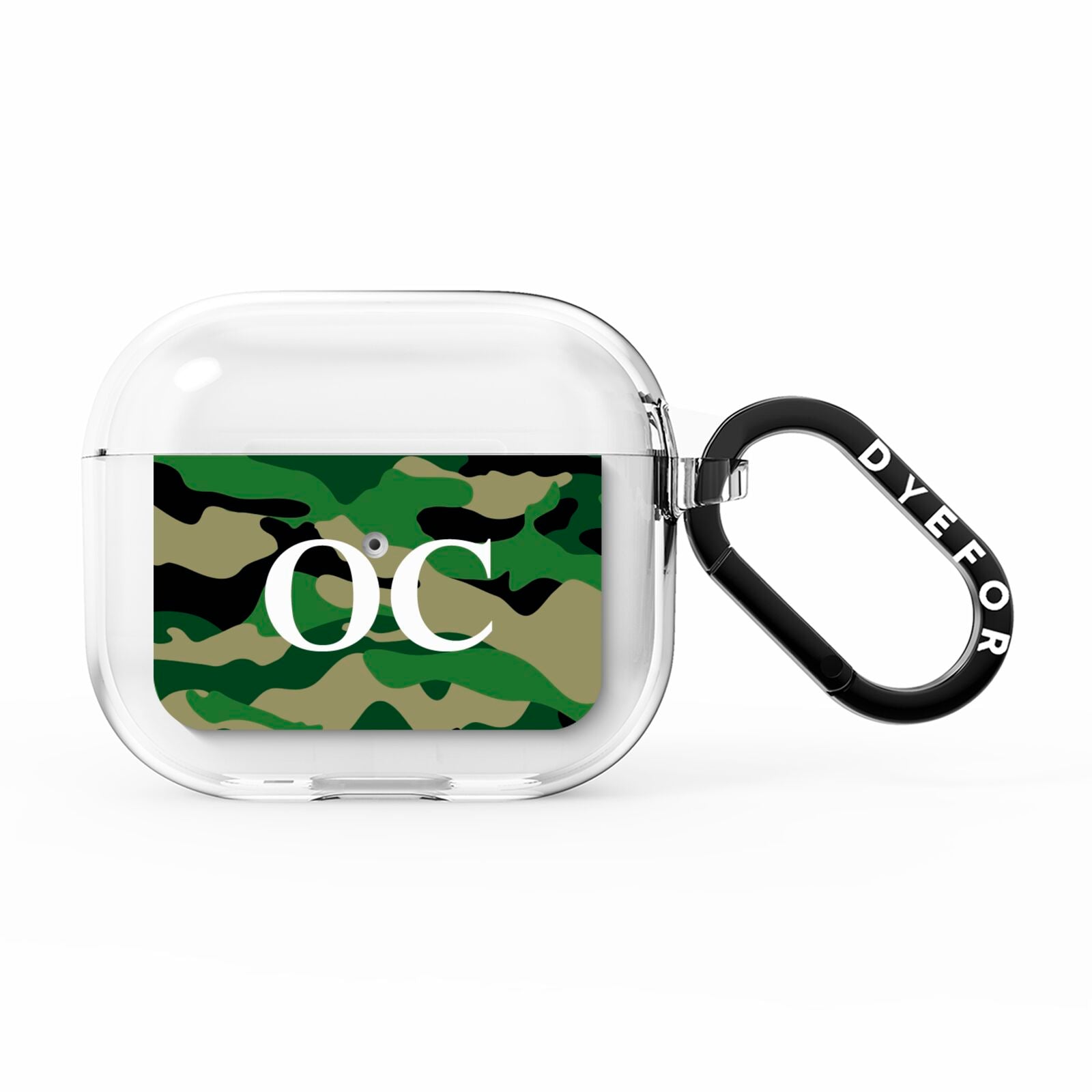 Personalised Camouflage AirPods Clear Case 3rd Gen