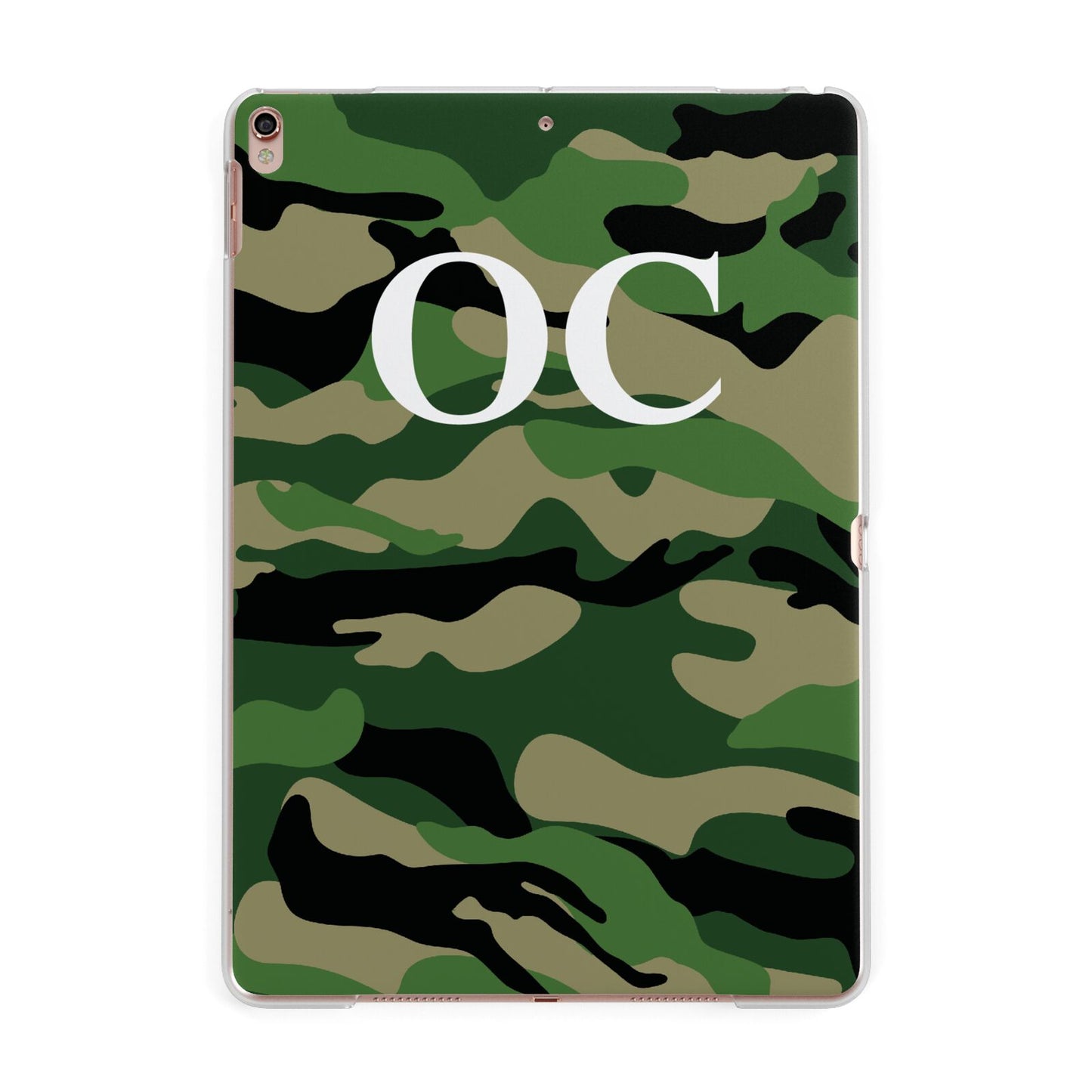 Personalised Camouflage Apple iPad Rose Gold Case