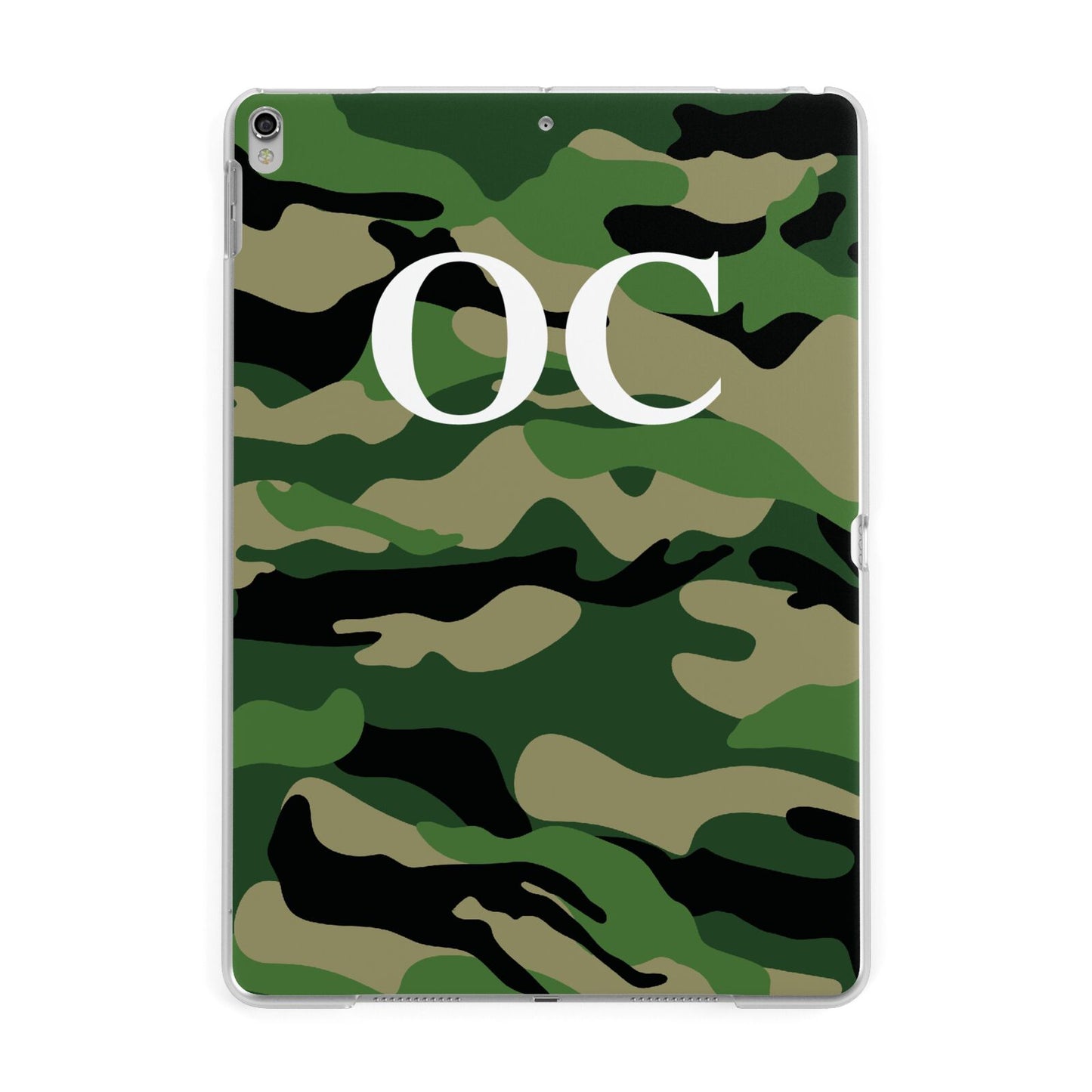 Personalised Camouflage Apple iPad Silver Case