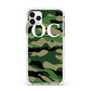 Personalised Camouflage Apple iPhone 11 Pro Max in Silver with White Impact Case
