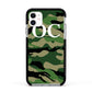 Personalised Camouflage Apple iPhone 11 in White with Black Impact Case