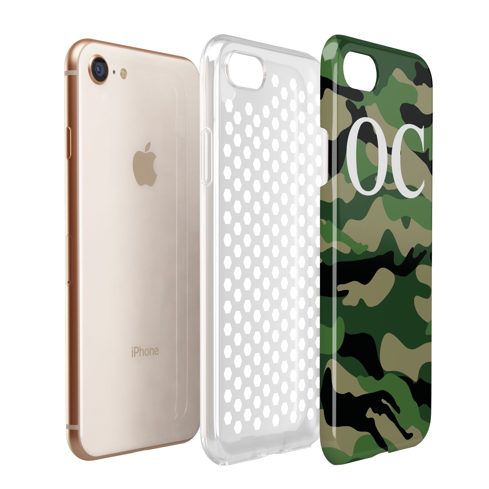Personalised Camouflage Apple iPhone 7 8 3D Tough Case Expanded View