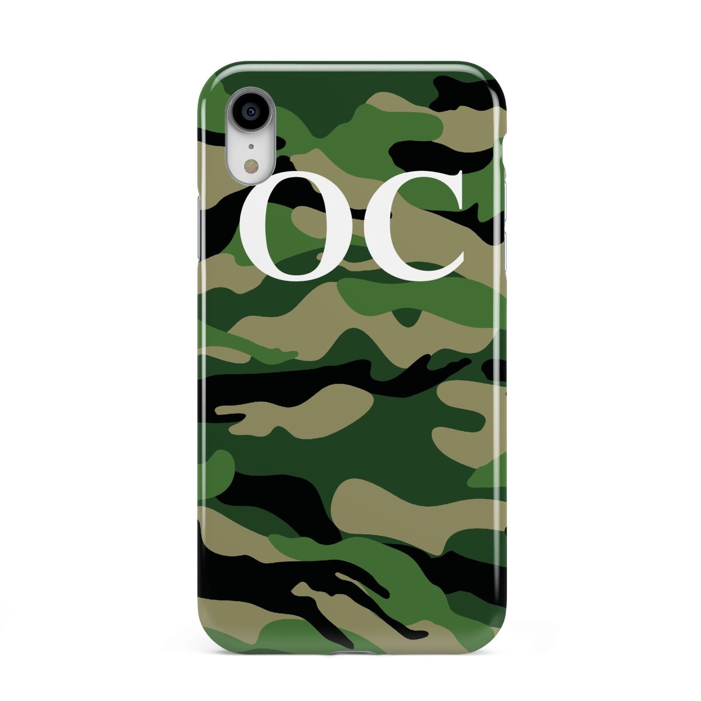 Personalised Camouflage Apple iPhone XR White 3D Tough Case