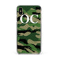 Personalised Camouflage Apple iPhone Xs Max Impact Case Black Edge on Gold Phone