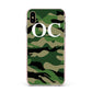 Personalised Camouflage Apple iPhone Xs Max Impact Case Pink Edge on Gold Phone