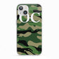Personalised Camouflage iPhone 13 TPU Impact Case with White Edges