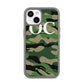 Personalised Camouflage iPhone 14 Clear Tough Case Starlight