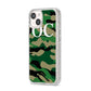 Personalised Camouflage iPhone 14 Glitter Tough Case Starlight Angled Image
