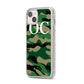 Personalised Camouflage iPhone 14 Plus Glitter Tough Case Starlight Angled Image