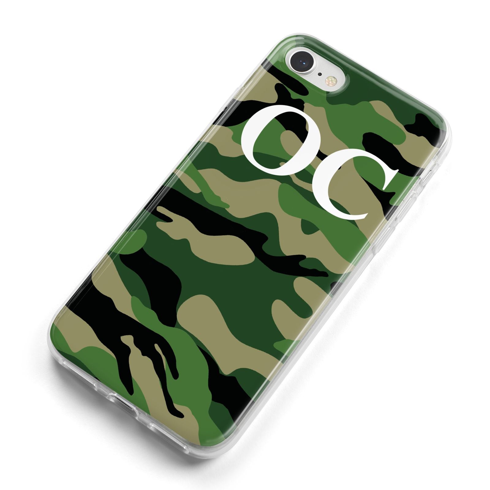 Personalised Camouflage iPhone 8 Bumper Case on Silver iPhone Alternative Image