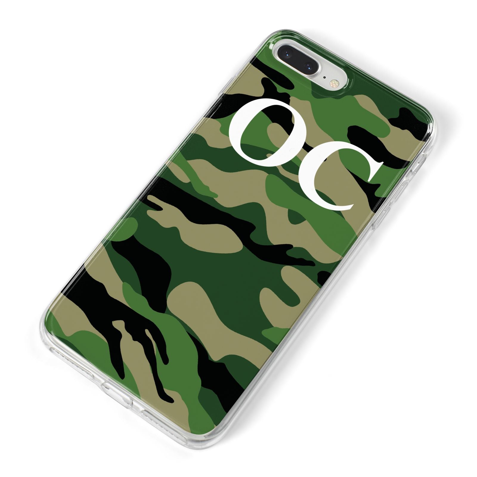 Personalised Camouflage iPhone 8 Plus Bumper Case on Silver iPhone Alternative Image