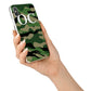 Personalised Camouflage iPhone X Bumper Case on Silver iPhone Alternative Image 2
