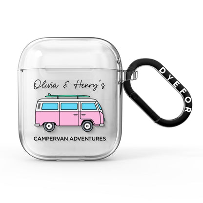 Personalised Campervan Adventures AirPods Clear Case