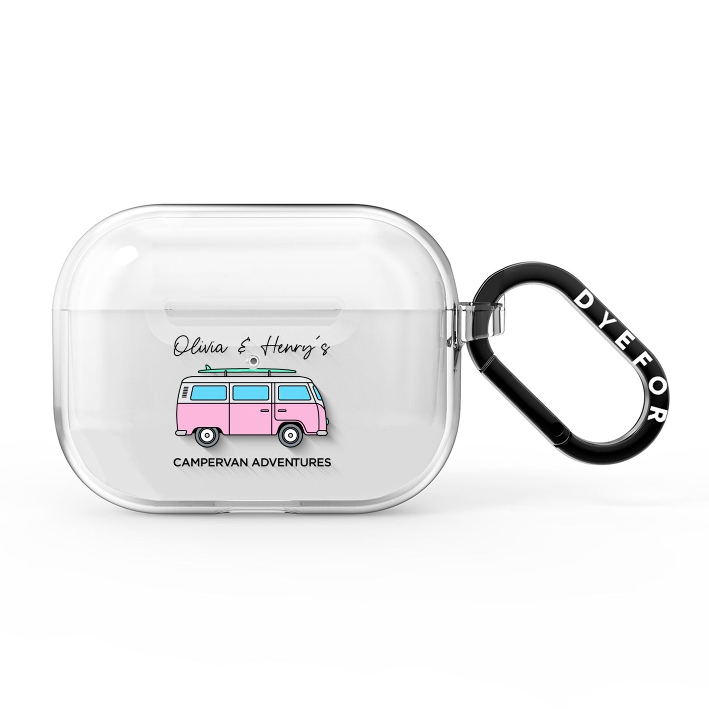 Personalised Campervan Adventures AirPods Pro Clear Case
