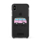 Personalised Campervan Adventures Apple iPhone Xs Max Impact Case Black Edge on Black Phone