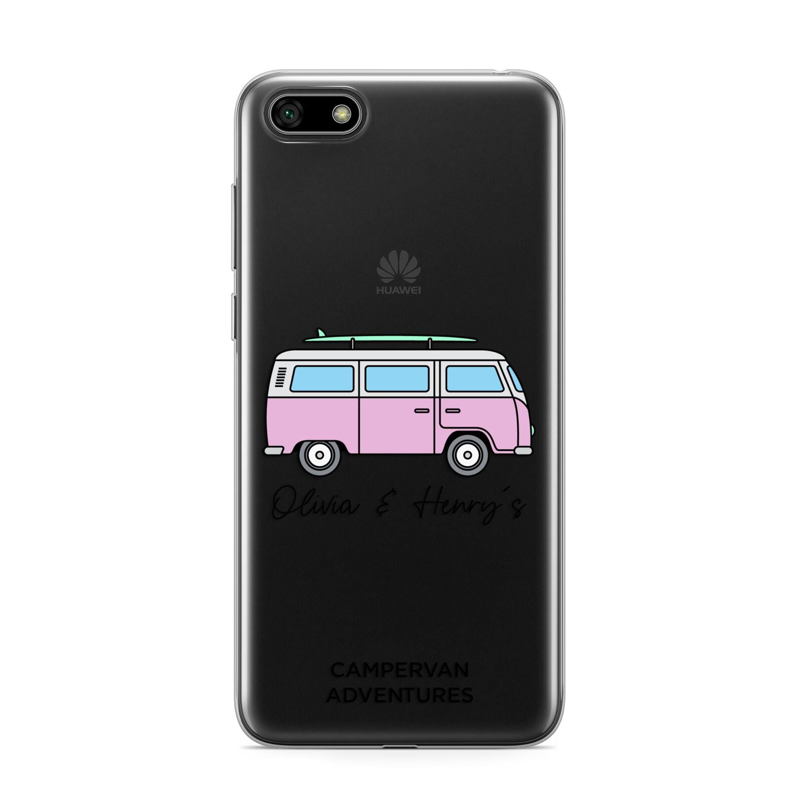 Personalised Campervan Adventures Huawei Y5 Prime 2018 Phone Case