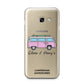 Personalised Campervan Adventures Samsung Galaxy A3 2017 Case on gold phone
