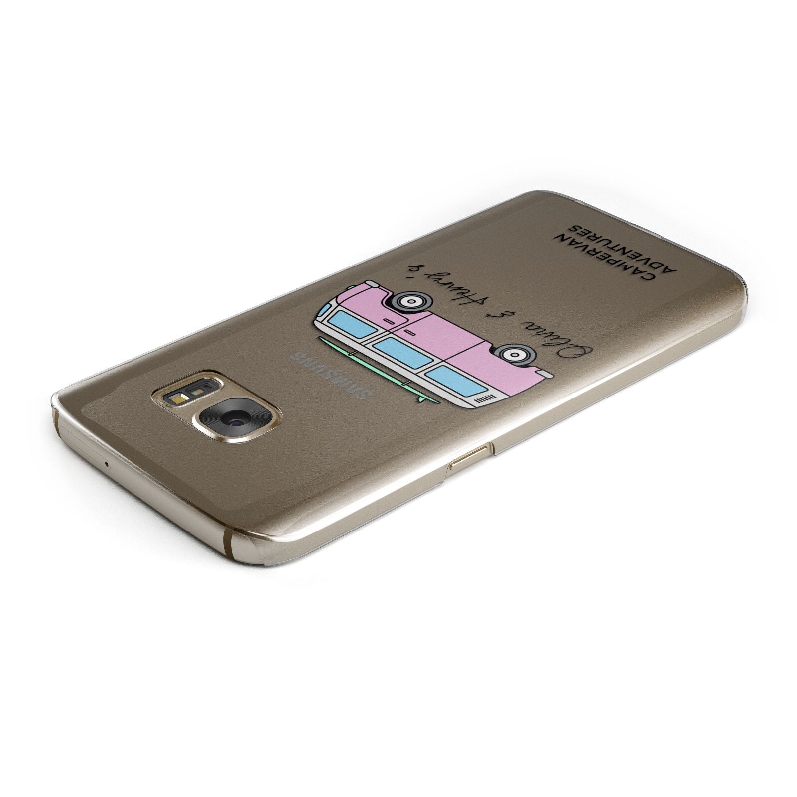 Personalised Campervan Adventures Samsung Galaxy Case Top Cutout