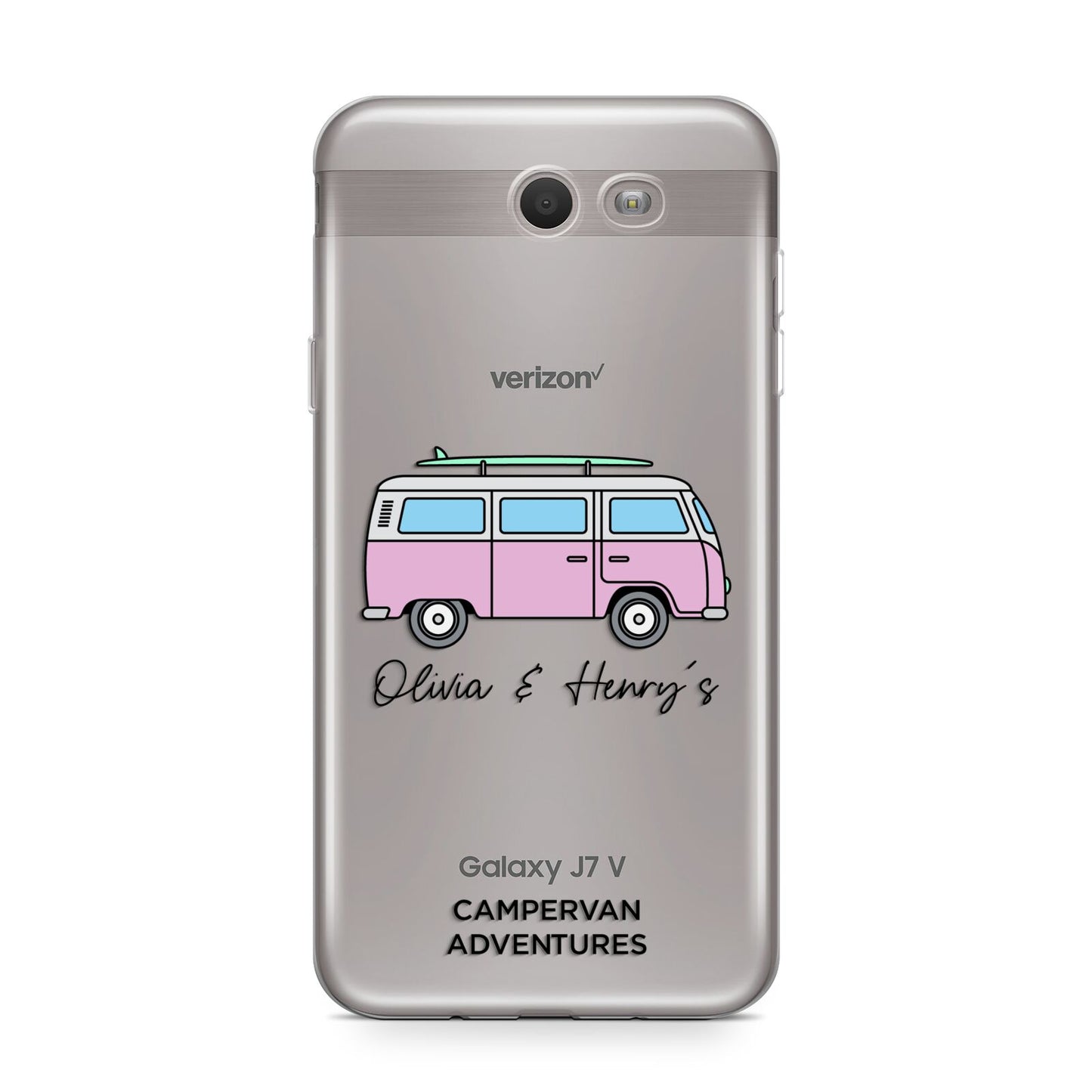 Personalised Campervan Adventures Samsung Galaxy J7 2017 Case