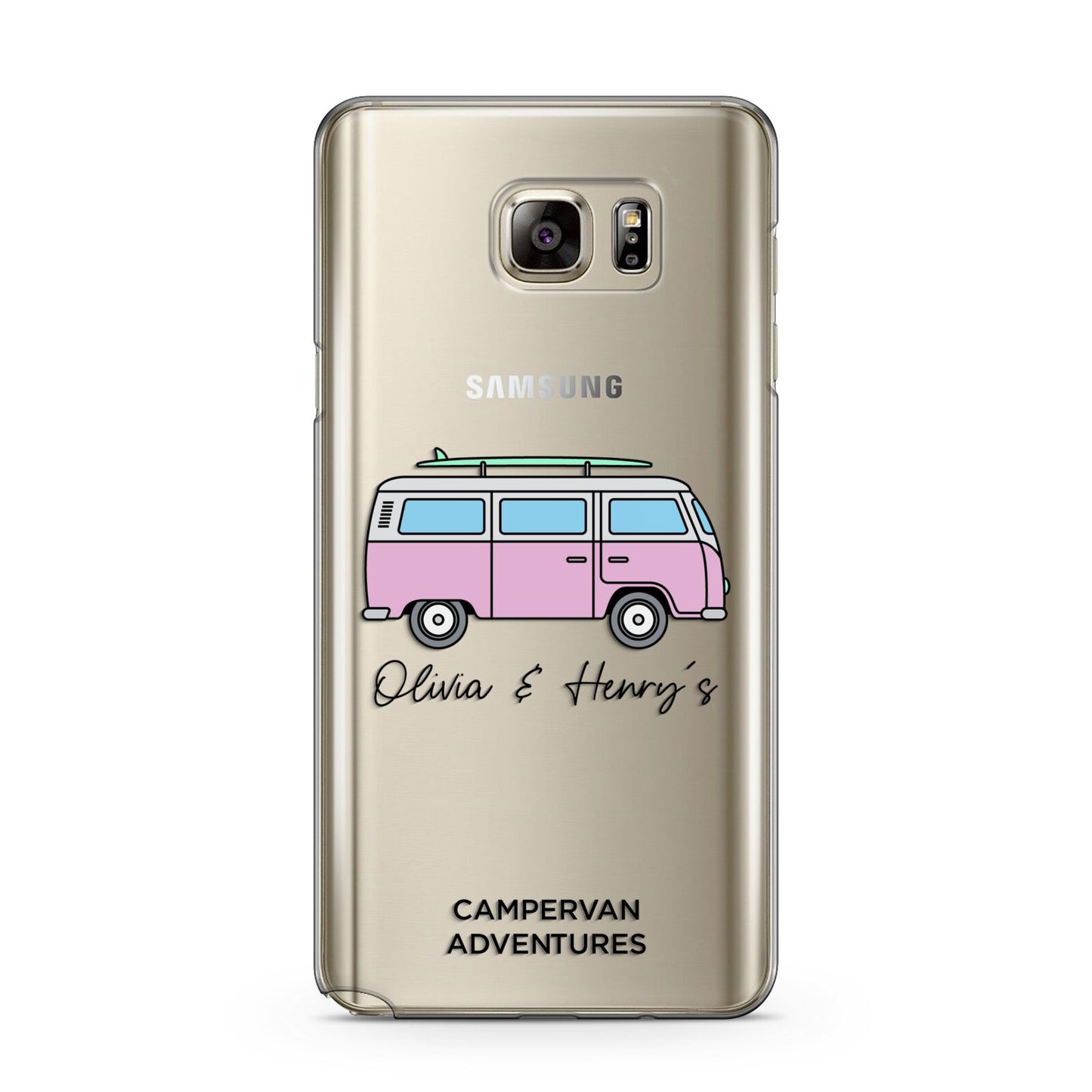 Personalised Campervan Adventures Samsung Galaxy Note 5 Case