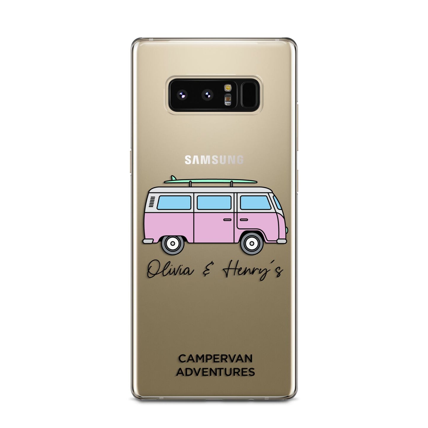 Personalised Campervan Adventures Samsung Galaxy Note 8 Case