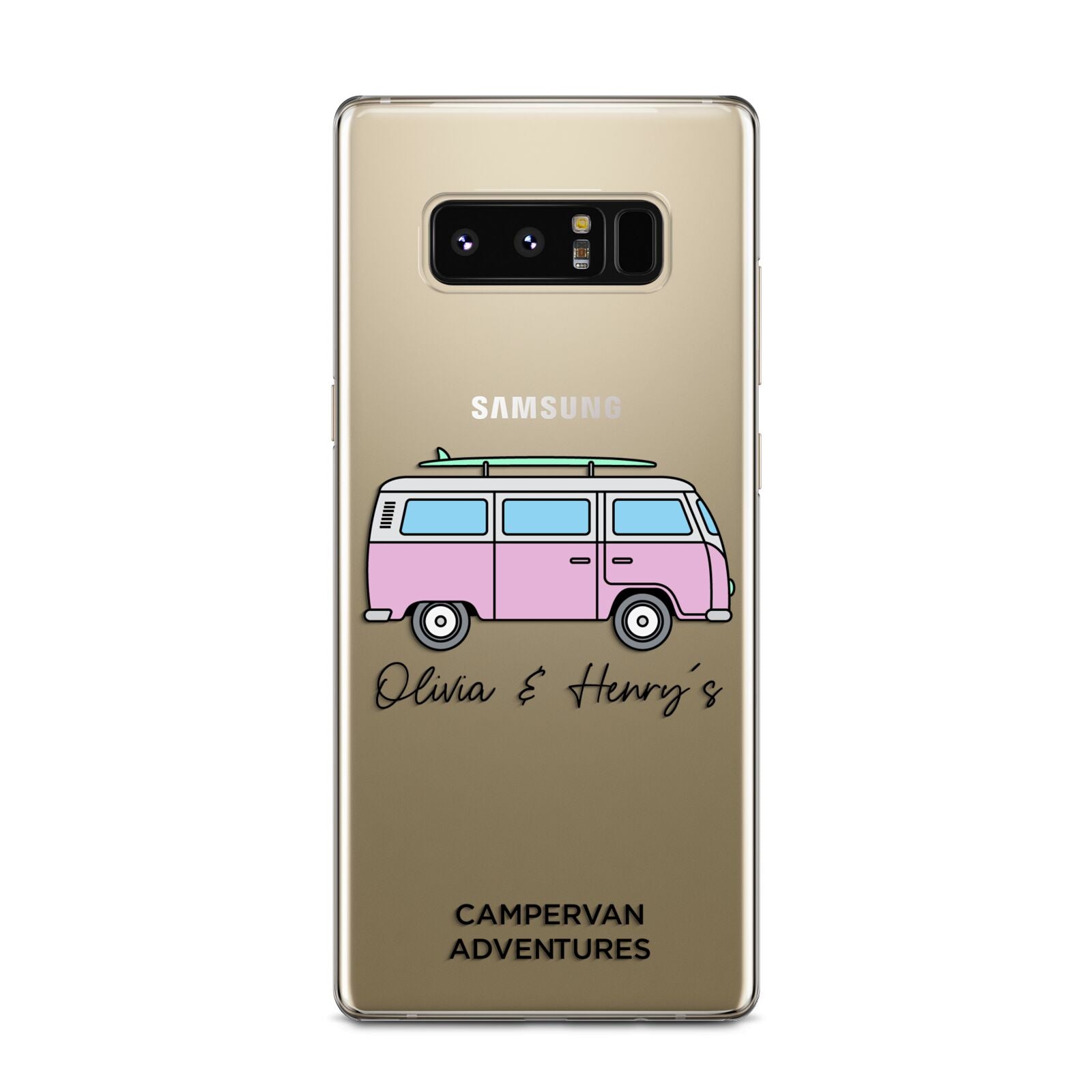 Personalised Campervan Adventures Samsung Galaxy Note 8 Case