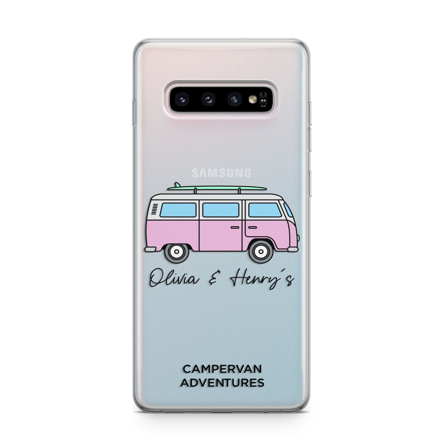 Personalised Campervan Adventures Samsung Galaxy S10 Plus Case