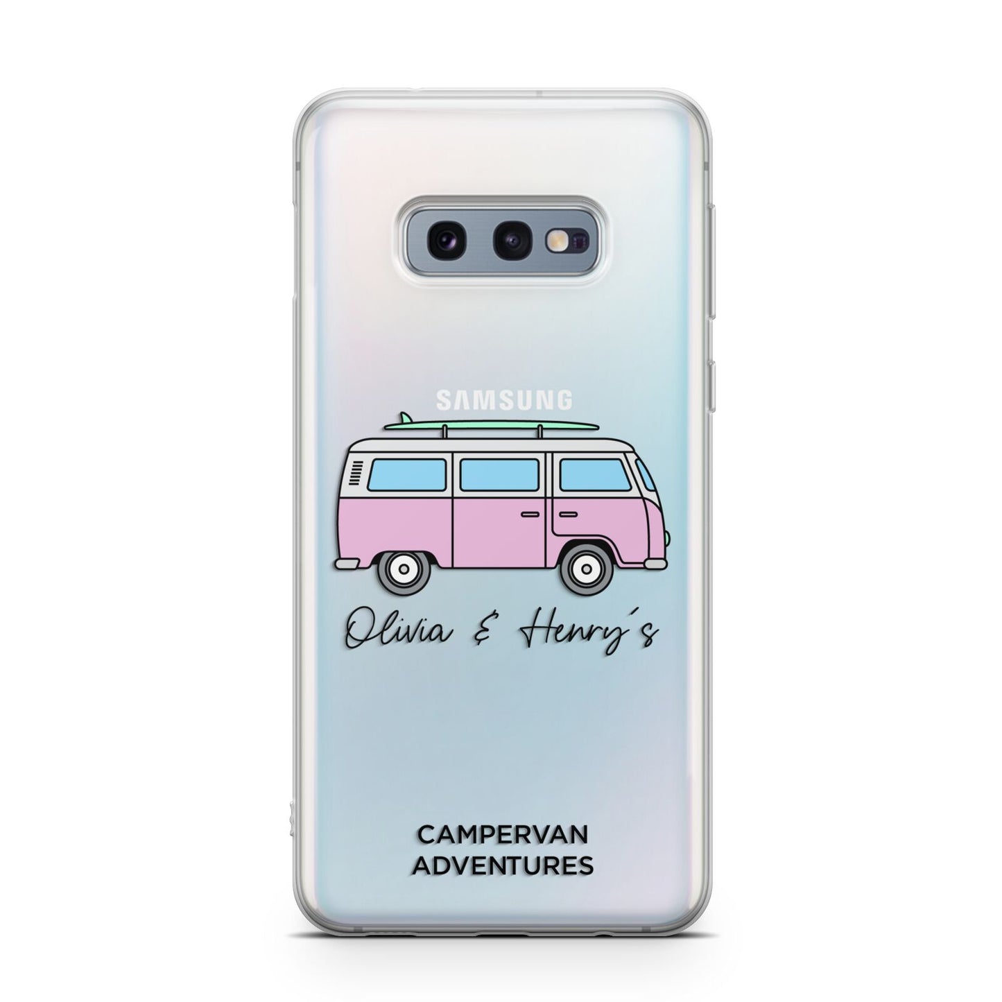 Personalised Campervan Adventures Samsung Galaxy S10E Case