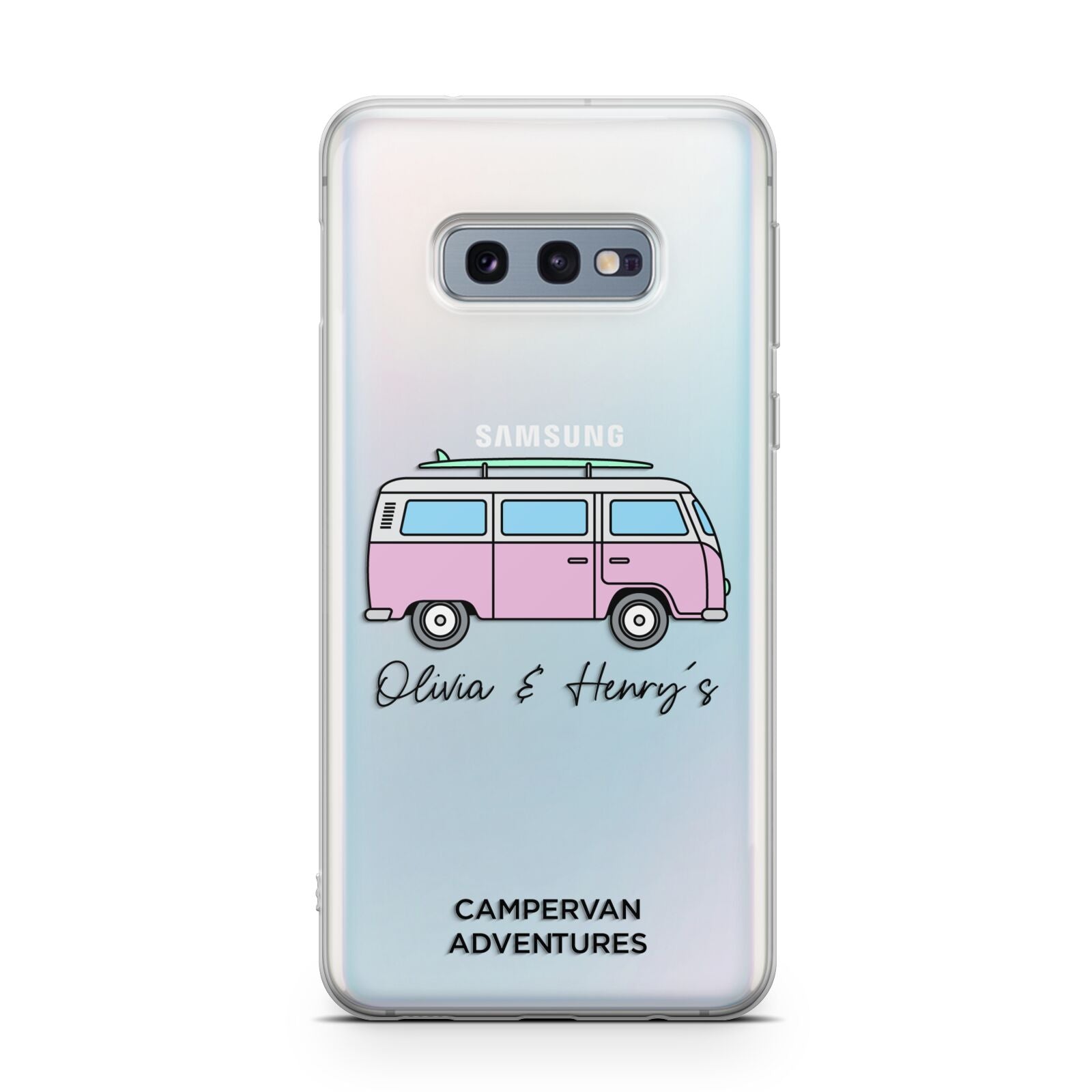 Personalised Campervan Adventures Samsung Galaxy S10E Case