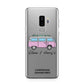 Personalised Campervan Adventures Samsung Galaxy S9 Plus Case on Silver phone