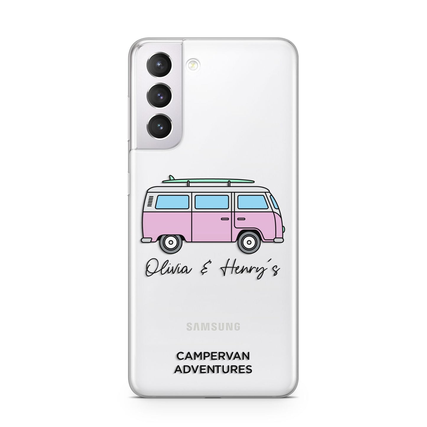 Personalised Campervan Adventures Samsung S21 Case