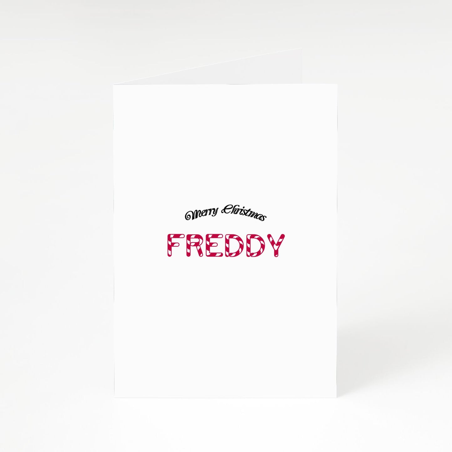 Personalised Candy Cane Name A5 Greetings Card