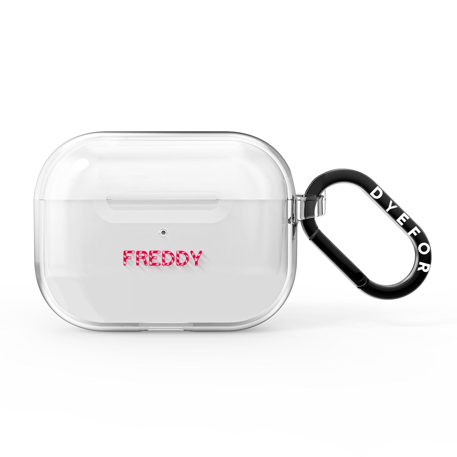 Personalised Candy Cane Name AirPods Pro Clear Case