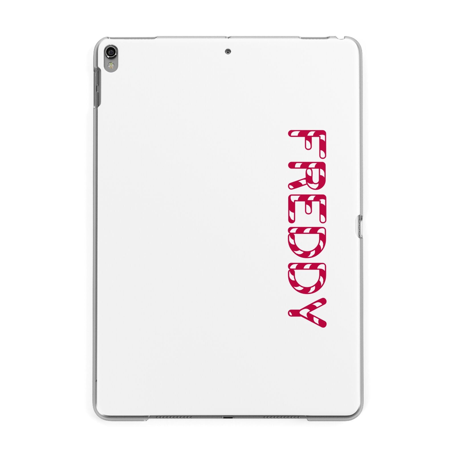 Personalised Candy Cane Name Apple iPad Grey Case