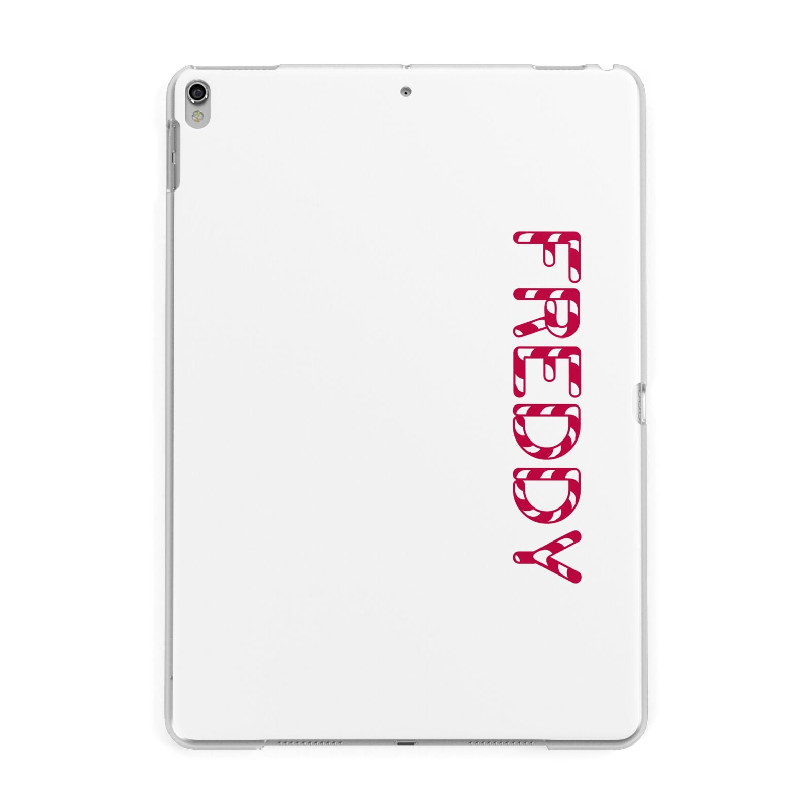 Personalised Candy Cane Name Apple iPad Silver Case