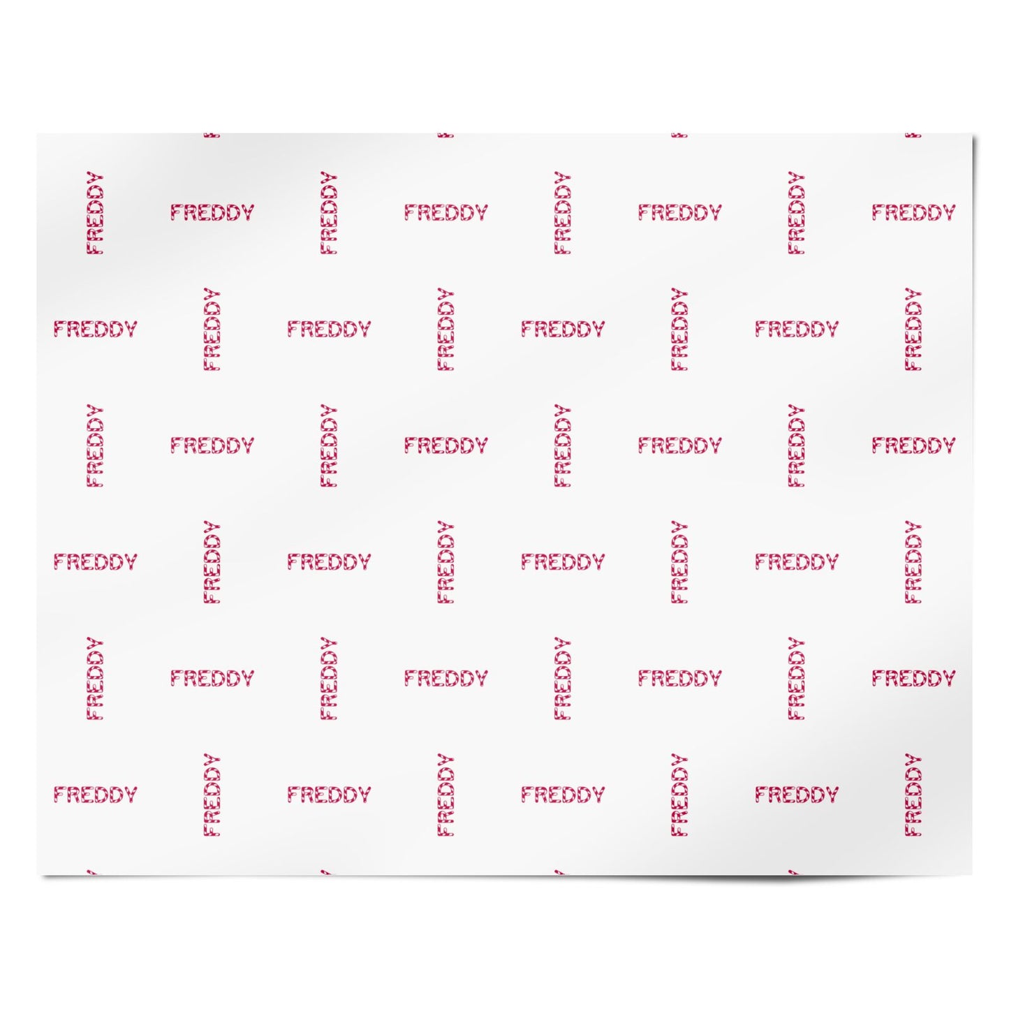 Personalised Candy Cane Name Personalised Wrapping Paper Alternative