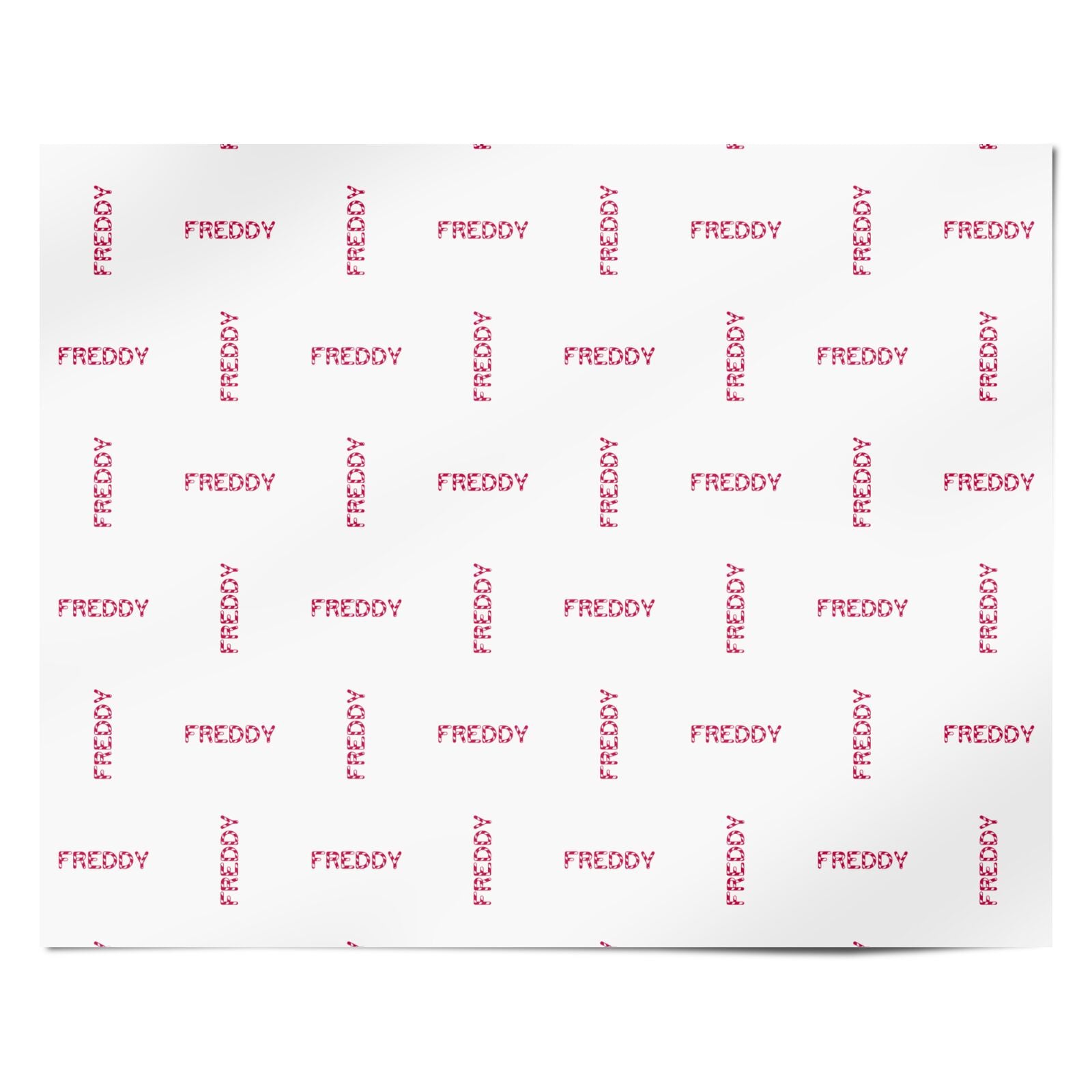 Personalised Candy Cane Name Personalised Wrapping Paper Alternative