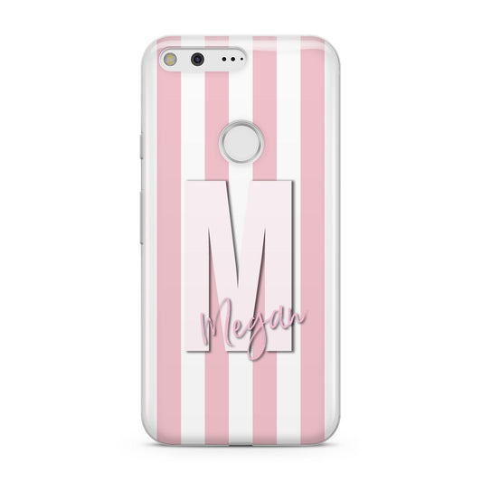 Personalised Candy Stripe Initials Google Pixel Case