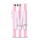 Personalised Candy Stripe Initials Huawei P10 Phone Case