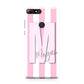 Personalised Candy Stripe Initials Huawei Y7 2018