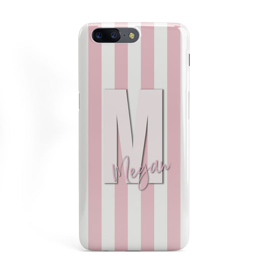 Personalised Candy Stripe Initials OnePlus Case