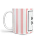 Personalised Candy Striped Name Initials 10oz Mug Alternative Image 1