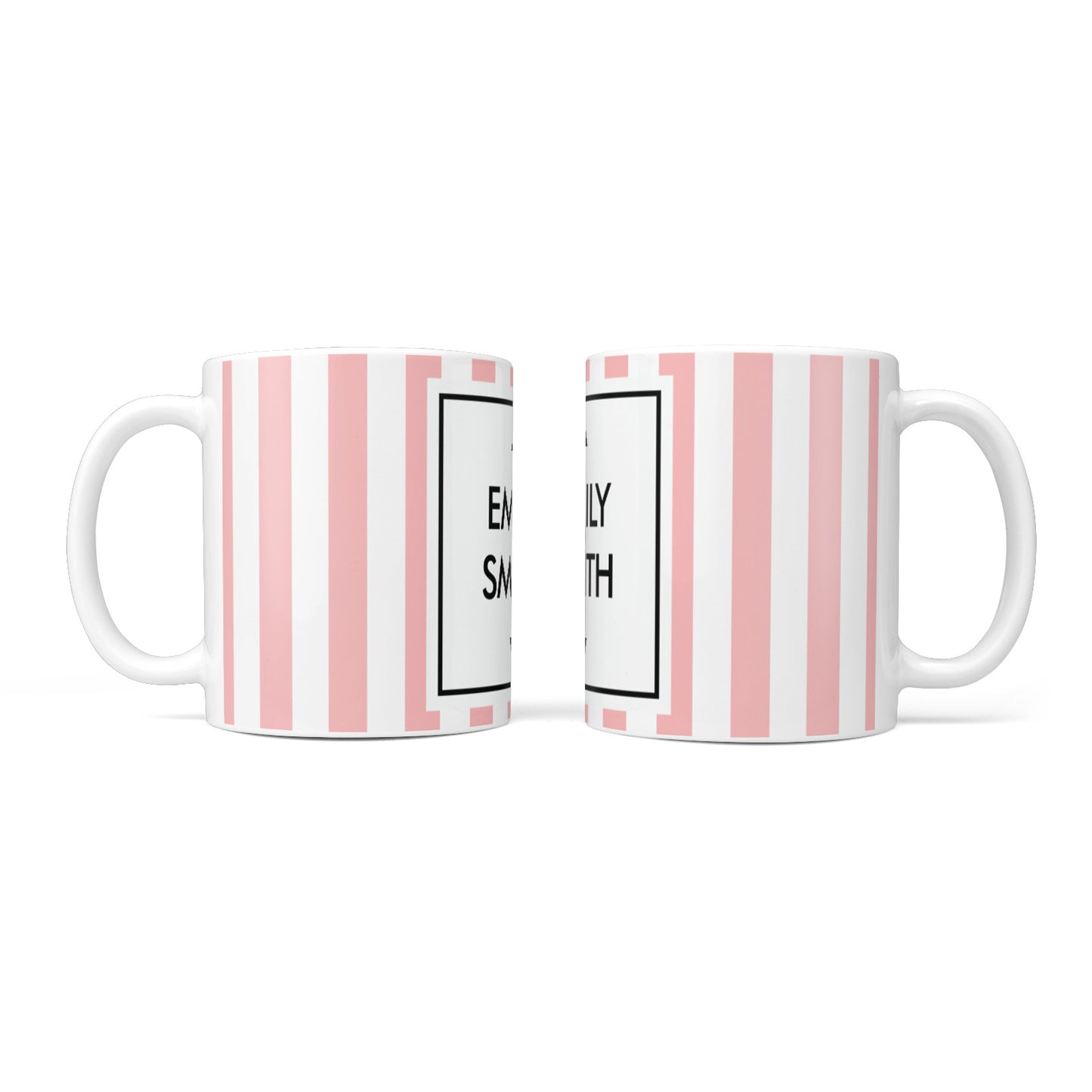 Personalised Candy Striped Name Initials 10oz Mug Alternative Image 3