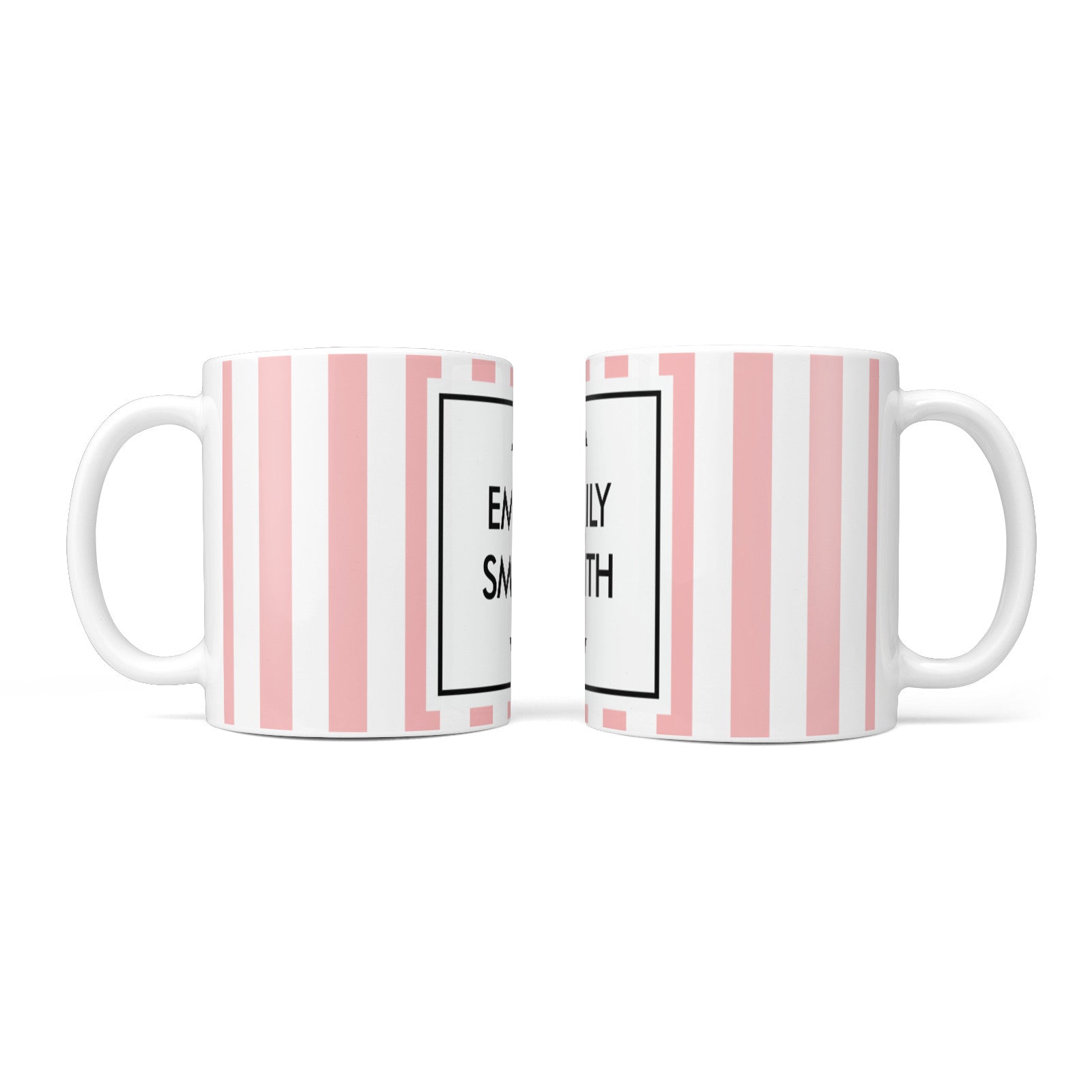 Personalised Candy Striped Name Initials 10oz Mug Alternative Image 3