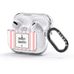 Personalised Candy Striped Name Initials AirPods Glitter Case 3rd Gen Side Image